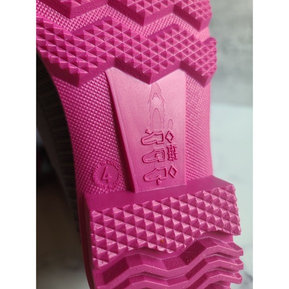 Kamik Classic Stomp Charcoal Magenta Rubber Rain Boots for Kids for Everyday Use - Picture 4 of 10